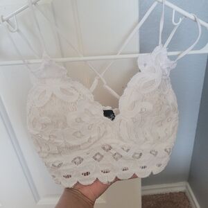 Anna Grace Elegant White Lace Bra